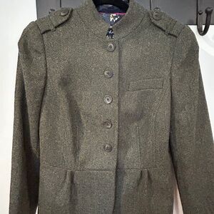Classic Olive Green Wool Jacket - Boden - Women's US Size 8